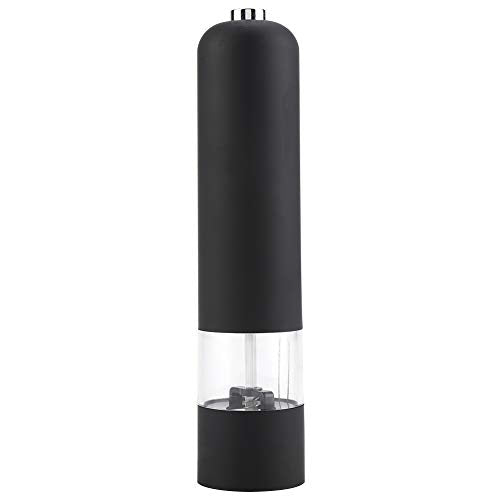  Salt Mill, Transparent Container Adjustable Thickness Stainless Steel Electric Salt Grinder Sturdy For Restaurant For Mung Bean