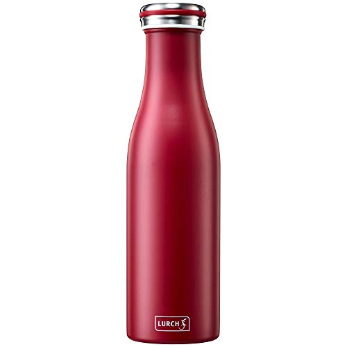 Lurch Urch Germany Thermal Bottle For Hot And Cold Drinks Made Of Double-Walled Stainless Steel (Burgundy, 16, Oz. | 0.5l)