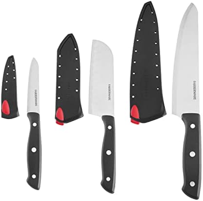  Edgekeeper Self-Sharpening Triple Riveted Cleaver Knife, 6-Inch, Black