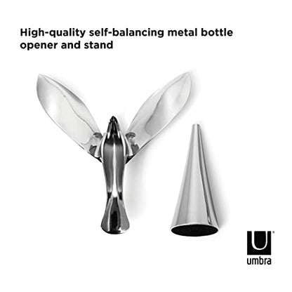 Umbra Tipsy Bottle Opener, One Sized, Chrome