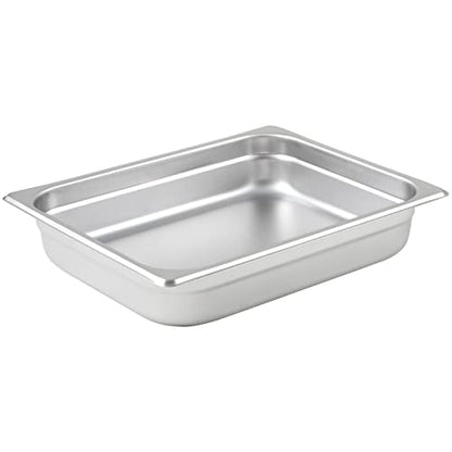  Winco 2 1/2-Inch Anti-Jamming Steam Pan, Half, 24-Gauge