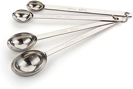  Endurance Stainless Steel Spice Measuring Spoons, Set Of 6 | 1/8 Tsp To 1 Tbsp Measurements | Nest For Easy Storage | Dishwasher Safe | Dry Or Liquid | Baking Or Cooking