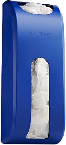  Manterio Wall Mount Plastic Bag Organizer | Durable Plastic Grocery Bag Saver | Smudge Proof, Fingerprint Resistant | White