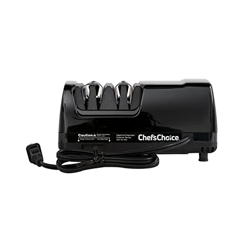  'sChoice 316 Diamond Hone Knife Sharpener For 15-Degree Knives With Precision Guides To Sharpen Straight And Fine Edge Knives, 2-Stage, Black