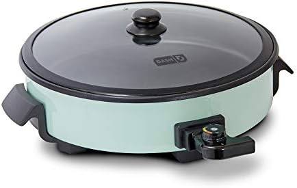 Dash Family Size Electric Skillet With 14 Inch Nonstick Surface + Recipe Book For Pizza, Burgers, Cookies, Fajitas, Breakfast & More, 20 Cup Capacity, 1400-Watt - Red
