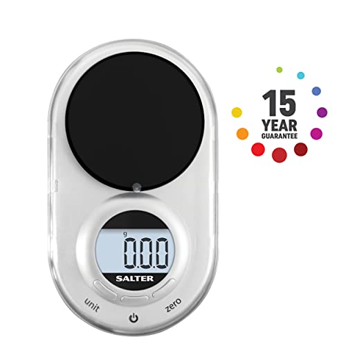 Salter Alter 1260 SVDRA Precision Electronic Scale, Micro Pocket Digital Scales, 500g Capacity, In 0.05g Increments, Neat Storage, Large LCD Display, Compact, Discreet Design, For Jewellery, Spices, Coins
