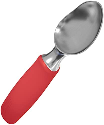  Ice Cream Scoop Stainless Steel - Dishwasher Safe, Ice Cream Scooper With Comfortable Handle (Black)