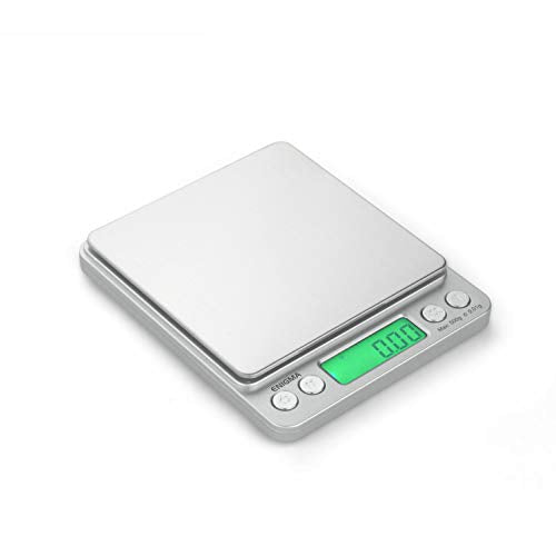  Enigma Digital Coffee Scale - (500g X 0.01g Silver) Digital Food Scale - Coffee Weight Scale - High Precision Scale - Automatic Counting Scale - Digital Kitchen Scale - Espresso Scale