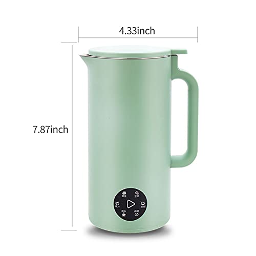  Soymilk Maker - 350mL Juicer Soy Milk Machine With Stainless Steel And Blade, Multi Cooker Mixer For Rice Cereal Boiling , US Plug 110V, Green