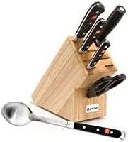Wüsthof WUSTHOF Classic 6 Piece Kitchen Knife Set | 3.5" Paring Knife, 8" Bread Knife, 8" Cook's Knife, 9" Honing Steel Come Apart Kitchen Shears, Black