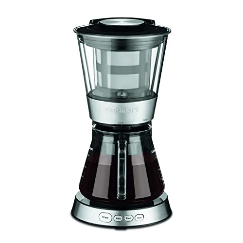 Cuisinart DCB-10P1 Automatic Cold Brew Coffeemaker With 7-Cup Glass Carafe, Black/Stainless
