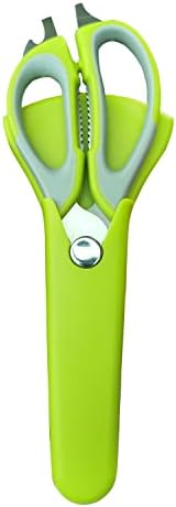  Kitchen Scissors Multipurpose Scissors For Meat, Vegetables & Herbs - Stainless Steel Sharp Utility Food Scissors With Magnetic Sheath Removable Cooking Scissors Chicken(Grey)