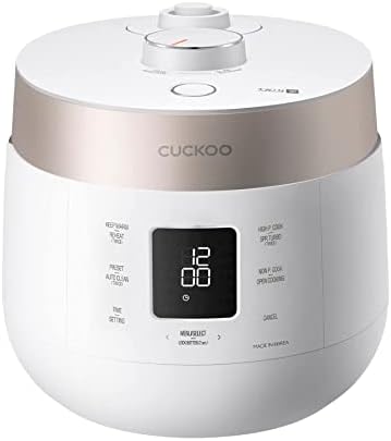  CRP-ST0609F | 6-Cup (Uncooked) Twin Pressure Rice Cooker & Warmer | 12 Menu Options: High/Non-Pressure Steam & More, Made In Korea | WHITE (6 CUP)