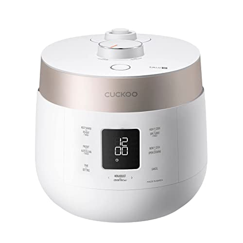  CRP-ST0609F | 6-Cup (Uncooked) Twin Pressure Rice Cooker & Warmer | 12 Menu Options: High/Non-Pressure Steam & More, Made In Korea | WHITE (6 CUP)