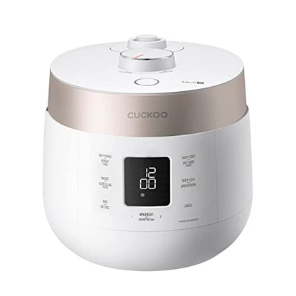  CRP-ST0609F | 6-Cup (Uncooked) Twin Pressure Rice Cooker & Warmer | 12 Menu Options: High/Non-Pressure Steam & More, Made In Korea | WHITE (6 CUP)