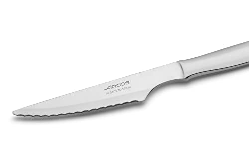  6 Piece Steak Knife Set 4 Inch. Pocket Knife Pack With Pearl Edge For Cutting And Fillet Meat. Monoblock Stainless Steel Blade And Handle. Series Mesa