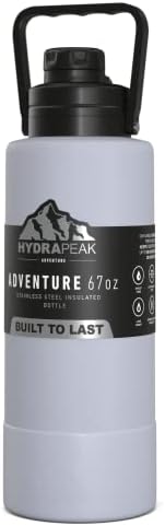  Adventure 67oz Insulated Water Bottle With Handle, Large Stainless Steel Thermos With Matching Rubber Boot, Double Wall Insulation Keeps Drinks Cold For 60 Hrs And Hot For 30 Hrs (Navy)