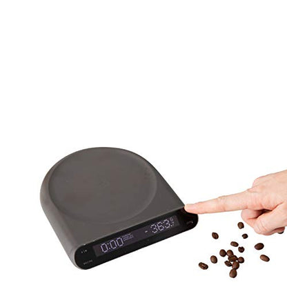  Coffee Scale With Timer & Recipe Guide, Backlit LCD, Black