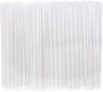  100 Pcs Smoothie Boba Individually Wrapped Straws, Jumbo Large Plastic Disposable Bubble Tea Milkshake Colorful Drinking Straws(0.43" Wide X 8.2" Long)