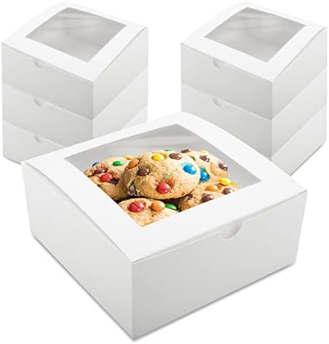  10 Inch Cake Box With Cake Boards Set 20pcs 10x10x5 Inches, Bakery Box With Window. Cheesecake Box, Cajas Pasteles For Cake, Disposable Cake Containers With Lids For Desserts, Cake Saver With Cover