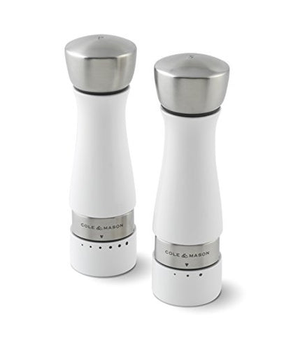 Cole & Mason OLE & MASON Oldbury Wood Salt Grinder - Wooden Mill Includes Gourmet Precision Mechanism And Premium Sea Salt, White