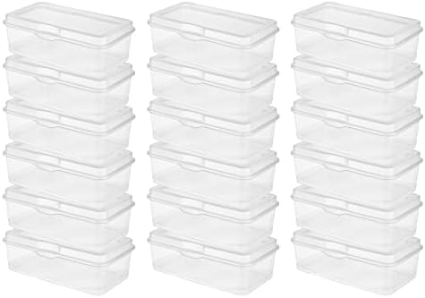  18058606 Large Flip Top, Clear, 6-Pack