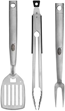  Heavy Duty BBQ Tool Set - Fork, Tong, & Spatula - Deluxe Stainless Steel Grill Utensils - Grilling Tools For The BBQ Grill Master Or Beginner Griller