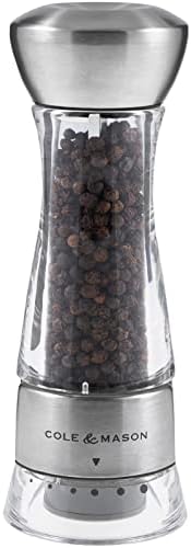 Cole & Mason Gourmet Precision Windermere Salt Mill, Stainless Steel And Acrylic 16.5 Cm