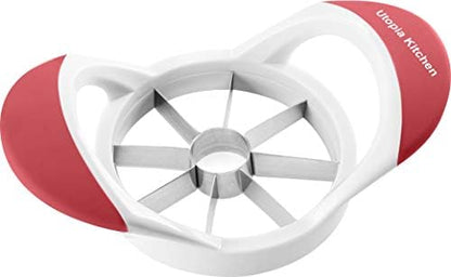  - Apple Corer And Slicer- Fruit Cutter - Apple Divider - Wedger - Stainless Steel Slicer For Fruits - Vegetables- Ergonomic Handle- Easy Grip- 8 Sharp Blade & Slices (Green)