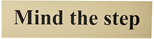  Scan Mind The Step - Polished Brass Effect 200 X 50Mm