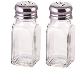  © Retro Style Salt And Pepper Shakers With Stainless Tops Set Of 2