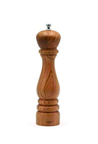  Imperia 9.8 Inch Olive Wood Salt Mill With Adjustable Grinder