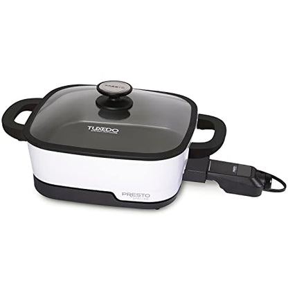  Presto 07118 Tuxedo Precision Multi-Cooker Digital Skillet, 12", White