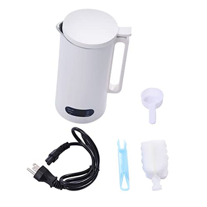  Soymilk Maker - 350ml/11oz Juicer Soy Milk Machine With Stainless Steel And Blade, Timing, Water Level Line, Multi Cooker Mixer For Rice Cereal Boiling, Automatic Heating & Cleaning, US Plug 110V (White)