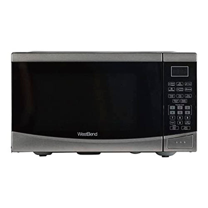  MW92S Microwave Oven 900-Watts Compact With 6 Pre Cooking Settings, Speed Defrost, Electronic Control Panel And Glass Turntable, Metallic