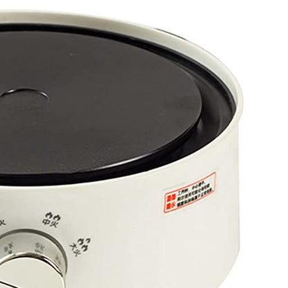  Electric Mini Stove, Safe Far Infrared Heating Electric Hot Plate Round Body PP 360 Degree Vertical Heating For Coffee (White)