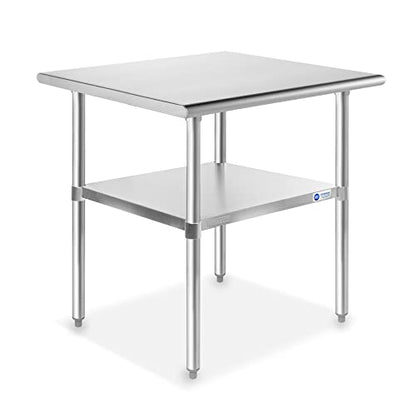  Stainless Steel Work Table 48 X 24 Inches, NSF Commercial Kitchen Prep Table With Under Shelf For Restaurant And Home