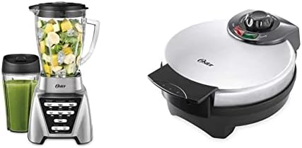 Oster® Blender | Pro 1200 With Glass Jar, 24-Ounce Smoothie Cup And Food Processor Attachment, Brushed Nickel - BLSTMB-CBF-000
