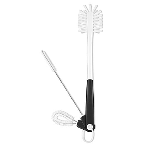  3-in-1 Water Bottle Cleaning Brush Set, Long Handle Water Bottle Scrubbing Brush, Built For Cleaning Narrow Neck Bottles, Sport Bottles, Baby Bottles, Coffee Mugs, Tumblers, Wine Decanters, Flask