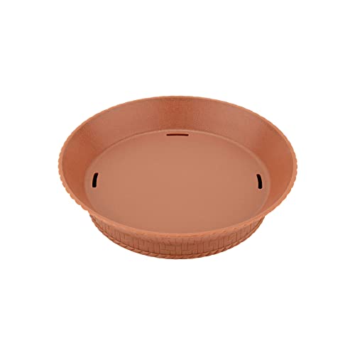  .E.T. RB-892-TER-EC Round Serving Basket With Base, 9", Terra Cotta (Set Of 4)