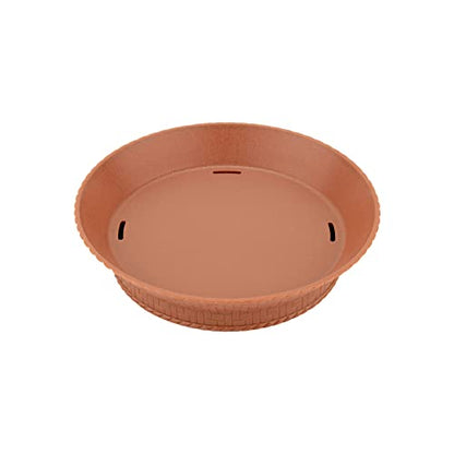  .E.T. RB-892-TER-EC Round Serving Basket With Base, 9", Terra Cotta (Set Of 4)