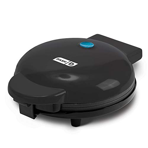 Dash Ash DEWM8100BK Express 8” Waffle Maker Machine, 8 Inch, Black & DMS001BK Mini Round, Electric Griddle Machine For Individual Pancakes, Cookies, Eggs & Other With Indicator Light, Black