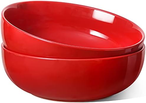  Pasta Bowls 45 OZ, Large Salad Bowls And Serving Bowls, Soup Bowl, Ceramic Pasta Plates - 8.5 Inch, Set Of 4, White