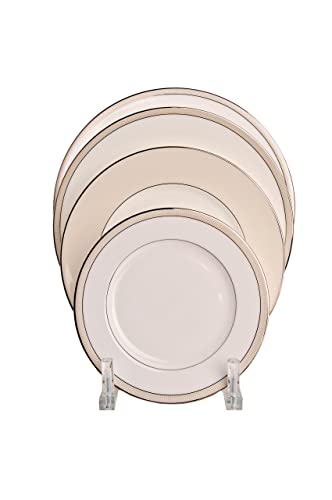  Clear Upright Modern Dinnerware Plate Place Setting 4 To 5 Or More Plate Display Stand (Item #072120), 9 ½ Inches L X 4 ½ Inches W X 4 Inches H
