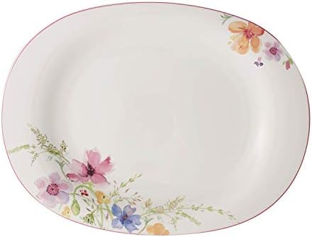 Villeroy & Boch Mariefleur Basic Serving Dish, 16.5 In, White/Multicolored