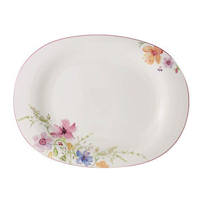 Villeroy & Boch Mariefleur Basic Serving Dish, 16.5 In, White/Multicolored