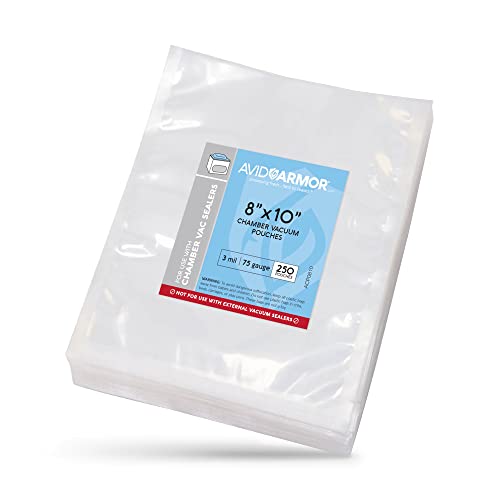 – Chamber Machine Pouches, Pre-Cut Chamber Vacuum Sealer Bags, Heavy Duty Seal Pouch, BPA-Free Chamber Sealer, 8 X 10 Inches, Pack Of 250 Vacuum Chamber Pouches