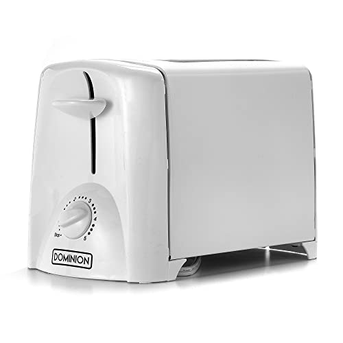  2-Slice Toaster With Shade Control, Slide-Out Crumb Tray, Auto-Shutoff, Toast Lift, White