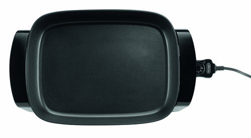  De'Longhi Electric Skillet With Tempered Glass Lid, 16" X 12", Black