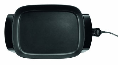 De'Longhi Electric Skillet With Tempered Glass Lid, 16" X 12", Black